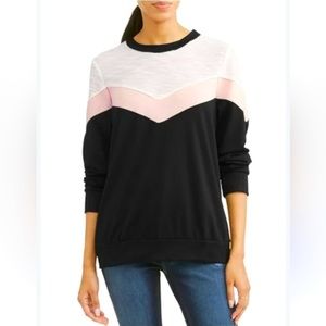 31. Black and Pink Colorblock Sweater size 5X.